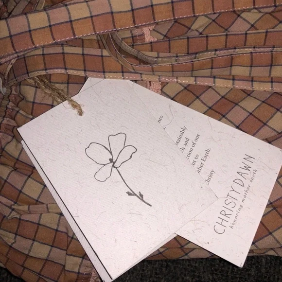 NEW NWT Christy Dawn The Maggie Dress Chestnut Plaid - Picture 7 of 9